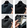 Miniatyrbild 5 av 10: Ice Silk Mesh T-shirt Kortärmad pikétröja GRÅ 4XL Grey 4XL