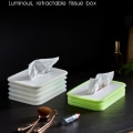 Miniatyrbilde 9 av 10: Sammenleggbar papir ansiktsveskeboks Tissue Spring Box GRØNN green luminous-luminous