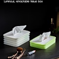 Miniatyrbillede 9 af 10: Foldbart papir ansigtsvævsæske Tissue fjederæske BLÅ NON blue non luminous-non luminous