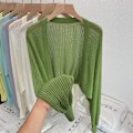 Pikkukuva 1 / 10: Neulottu neuletakki Ice Silk Shawl GREEN Green