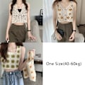 Miniatyrbillede 2 af 10: Hul ærmeløs Suspender Sweet Crochet Vest SORT 1 1 black 1-1