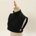 Miniatyrbilde 5 av 10: Elastisk Modal Avtakbar Krage Firkantet False Collars SVART Black