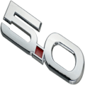 Miniatyrbillede 4 af 6: 2 stk. 5.0 Nummer Emblem 3D Metal Logo Leafboard Side Bil Badge