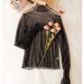 Miniatyrbillede 5 af 10: T-shirt toppe See Through Bluse SORT S Black S