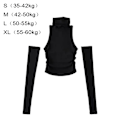 Miniatyrbillede 2 af 10: Turtleneck Suspender Crop Top SORT M black M