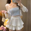 Miniatyrbild 2 av 10: Bow Camisole Väst Sexig linne FÄRG 3 FÄRG 3 Color 3