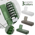 Miniatyrbilde 9 av 10: Kabeloppbevaringsboks Laderledning Organizer TRANSPARENT SORT Transparent Black