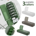Miniatyrbillede 9 af 10: Kabel Opbevaringsboks Oplader Ledning Organizer TRANSPARENT HVID Transparent White
