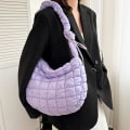 Miniatyrbillede 8 af 10: Quiltet mulepose til kvinder Puffer mulepose ROSE RED Rose Red