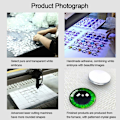 Miniatyrbillede 7 af 10: 20 stk trykt glas cabochons Swirl glas cabochons 18MMCOLOR 18mmColor random