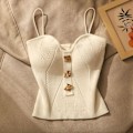 Miniatyrbild 1 av 7: Stickad axelväst Camisole VIT White