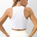 Miniatyrbilde 6 av 9: Yogavest for kvinner Sports Crop Tops WHITE M white M