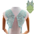 Miniatyrbillede 3 af 10: Organza Butterfly Wings Patch 3D Wings Patch SORT Black
