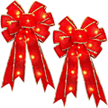Miniatyrbillede 1 af 5: 2 stk Stor julesløjfe Træ Topper Ornament Xmas Bue