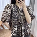 Miniatyrbillede 7 af 9: Leopard print skjorte kortærmede toppe LEOPARD PRINT XL Leopard Print XL
