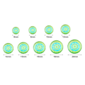 Miniatyrbillede 3 af 10: 20 stk trykt glas cabochons Swirl glas cabochons 16MMCOLOR 16mmcolor random