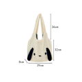 Miniatyrbillede 2 af 10: Fluffy skuldertaske Plys mulepose HVID white