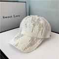 Miniatyrbild 1 av 10: Mesh cap Baseballkeps Mode Dammössor som andas VIT white