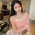 Pikkukuva 1 / 10: Fake kaksiosainen pitkähihainen T-paita pitkähihainen Camisole PINK L Pink L