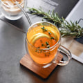 Miniatyrbild 4 av 10: 250ml/350ml/450ml dubbellagers glaskopp Transparent kaffekopp 450ml