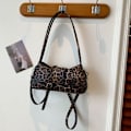 Miniatyrbild 10 av 10: Leopard Handväska Läder Clutch Väska KHAKI khaki
