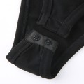 Miniatyrbillede 8 af 10: rullekraveudskæring Onesie Off-shoulder Langærmet Onesie SORT black S
