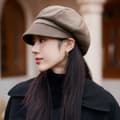Koreansk Version Höst Vinter Ny Hatt Ull Solid Färg Keps 02 02