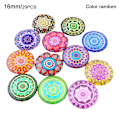 Miniatyrbillede 1 af 10: 20 stk trykt glas cabochons Swirl glas cabochons 16MMCOLOR 16mmcolor random