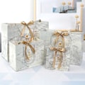Miniatyrbillede 7 af 10: Gavepose Marmormønster papirpose GULD M M Gold M-M