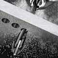 Miniatyrbild 2 av 10: 7 Styck 4-Ege Cross Borr Bit Set Sexkantigt skaft Legering borr black