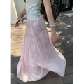 Miniatyrbillede 9 af 10: Tiered nederdel Maxi nederdel PINK M Pink M