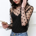 Miniatyrbillede 1 af 9: T-shirt toppe se gennem bluse 5 5 5