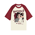 Miniatyrbillede 1 af 10: Sommer korte ærmer mode rund hals polyester Raglan ærme XL