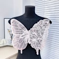 Miniatyrbilde 1 av 10: Butterfly Patch Clothes Patches ROSA B B Pink B-B
