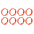 Pikkukuva 1 / 10: 8 kpl / set Matkalaukkujen pyörän kengät Matkalaukun pyörien suoja Orange 8Pcs-8Pcs