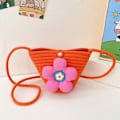 Miniatyrbilde 1 av 10: Crossbody-veske for barn i bomullsvev ORANSJE orange