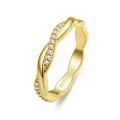 Miniatyrbillede 1 af 7: Fingerring brede kantringe GYLDNE 6 golden 6