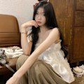 Miniatyrbild 9 av 10: Tofs Sling Crop Top KHAKI Khaki