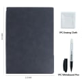 Miniatyrbilde 1 av 10: A4 Whiteboard Notebook Slettbar Whiteboard Draft SORT Black