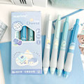 Miniatyrbillede 1 af 10: 4 STK/æske Sletbar Pen Gel Pen 02-BLÅT BLÆK 02-BLÅT Blæk 02-Blue Ink