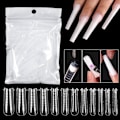 Miniatyrbillede 9 af 10: 120 stk/pose søm dobbelt form falske neglespidser 02-120 stk/pose 02-120PCS/BAG