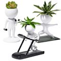 Miniatyrbilde 4 av 10: Sporting Sukkulent Potter Resin Blomsterpotter HANDLING Dumbbell