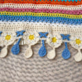 Miniatyrbilde 5 av 10: Brodert Strikket Vest Hulkrok Blomstertopp APRIKOS Apricot