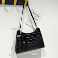 Pikkukuva 2 / 10: Crocodile Pattern Olkalaukku PU-nahkainen Crossbody-laukku PUNAINEN red