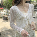Miniatyrbillede 3 af 10: Kort cardigan chiffonskjorte SORT S Black S