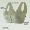 Miniatyrbilde 5 av 10: Kvinner Front Button BH Gravidundertøy SVART XL black XL