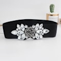 Miniatyrbillede 3 af 9: Rhinestone elastisk linning Bælte SORT Black