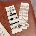 Pikkukuva 7 / 8: 5 KPL Hiusneula Clip Hiusneula 5 KPL RANDOM WHITE 5PCS Random White