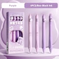 Miniatyrbillede 1 af 10: 4 STK/æske Sletbar Pen Gel Pen LILLA SORT Blæk Sort Blæk Purple Black Ink-Black Ink