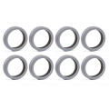 Pikkukuva 1 / 10: 8 kpl / set Matkalaukkujen pyörän kengät Matkalaukun pyörien suoja Gray 8Pcs-8Pcs